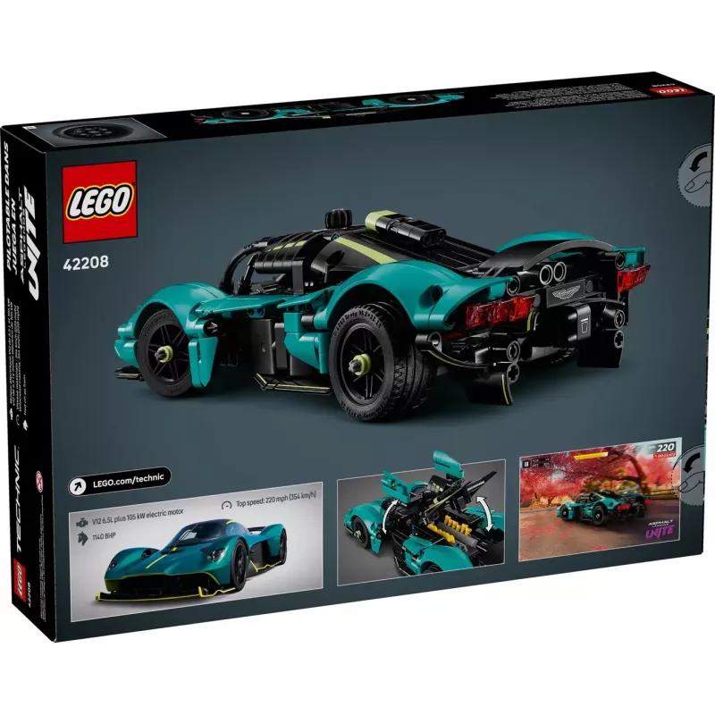 LEGO Technic Bausatz Aston Martin Valkyrie Modell Maßstab 1:8, 707 piezas, edad recomendada 9+
