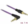 Cable de audio DeLOCK 85611 1m 3,5mm violeta