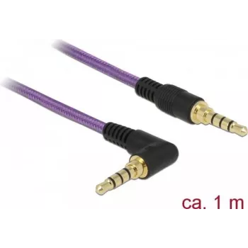 Cable de audio DeLOCK 85611 1m 3,5mm violeta