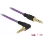 Cable de audio DeLOCK 85611 1m 3,5mm violeta