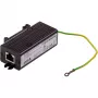 Axis TU8001 protector contra sobretensiones Ethernet para dispositivos PoE, montaje en pared/carril DIN, negro