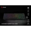Teclado gaming mecánico SAVIO BLACKOUT X2 PEACH — 61 teclas 60 % QWERTZ, RGB LED, hot-swap, USB Type-A/Type-C, cable extraíble