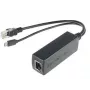 Microconnect MC-POESPLITTER Splitter de red Power over Ethernet (PoE) Negro