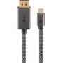 Goobay Cable trenzado USB-C a DisplayPort 4K a 60 Hz 3 m negro plateado - conector macho (75709)