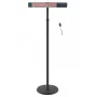 Estufa eléctrica de pie para exterior TunaBone, tubo de carbono dorado individual | TB2580ST-01 | Estufa para terraza | 2500 W | Negro