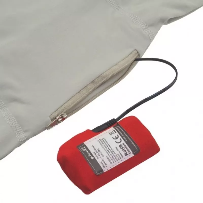 Blusa Glovii GJ1GL cuello redondo manga larga gris elastano poliéster