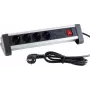 Alargador de corriente S/CONN 60317 1,5 m 4 salidas AC para interior negro blanco