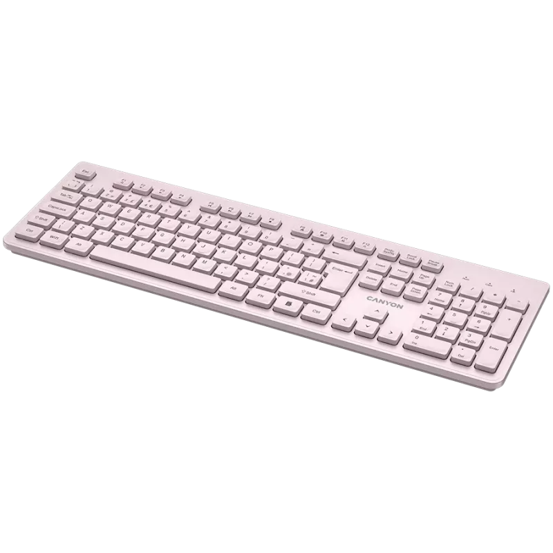 Teclado inalámbrico CANYON HKB-W01 – distribución UK/US, beige, funciona con pilas AAA