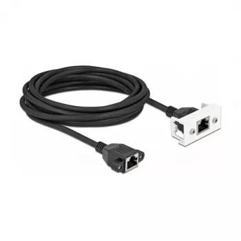 DeLOCK cable de extensión de red Cat.6A 5 m S/FTP RJ45 negro