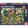 Schmidt Spiele 57385 Kunterbunte Tierwelt puzle, 1500 piezas, animales, a partir de 12 años