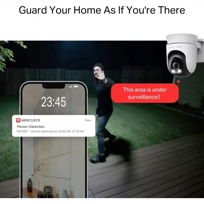 Mercusys MC500 cámara de seguridad Wi-Fi Pan/Tilt para exteriores
