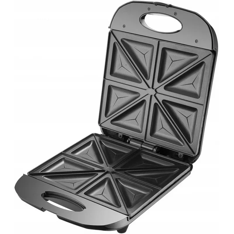 Sandwichera Promis STP 25 XXL, 4 tostadas, 1400 W, negro
