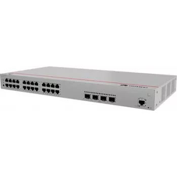 Switch HUAWEI S220-24P4X — 24 x Gigabit (10/100/1000) RJ-45, 4 x SFP+, PoE, 1U gris