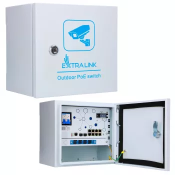 Switch gestionado Extralink Minos 8x RJ45 1000Mbps PoE 200W L2