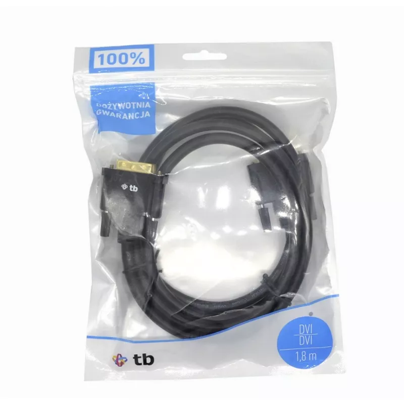 Cable TB MM DVI 24 + 1 de 1,8 m, negro, dorado (AKTBXVD24DVI18B)