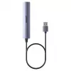 Hub USB Unitek H1208CGY01 — 4 puertos USB 3.0 (5 Gbit/s), compatible con USB 2.0, aluminio