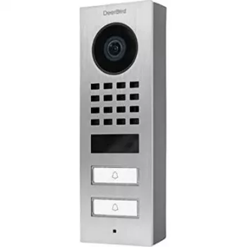 Videoportero DoorBird D1102V acero inoxidable V4A con 2 pulsadores