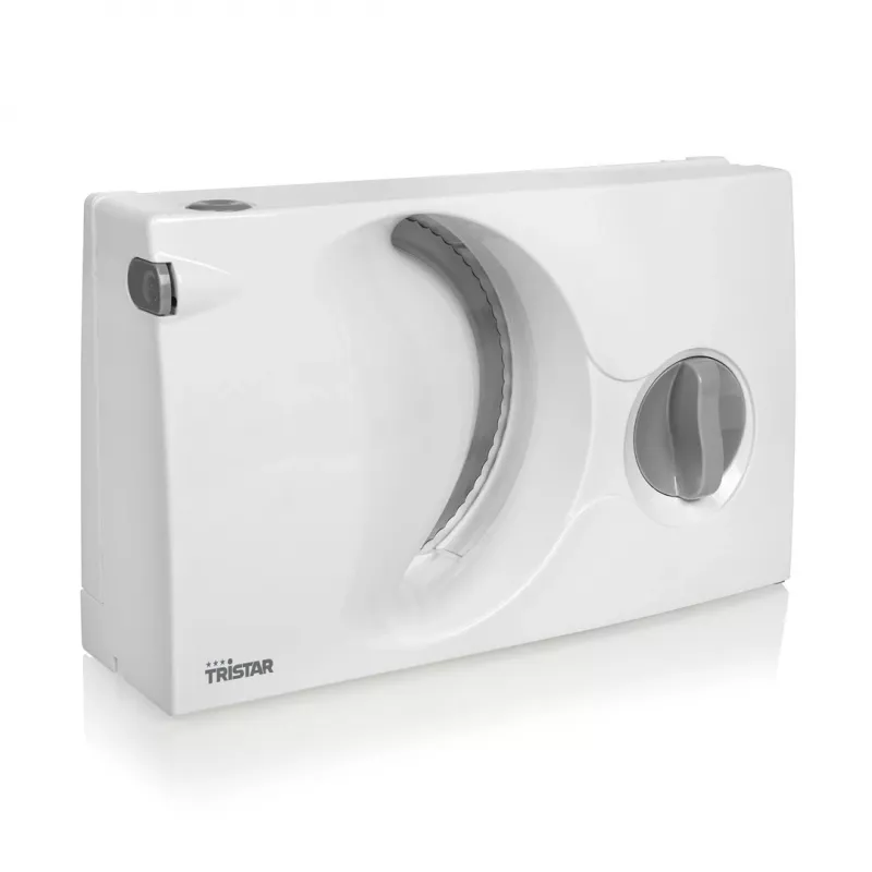 Cortadora eléctrica universal Tristar EM-2098 150 W blanca, grosor de corte 1,5 cm