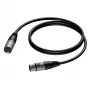 PROCAB Cable conector macho XLR a conector hembra XLR 1m