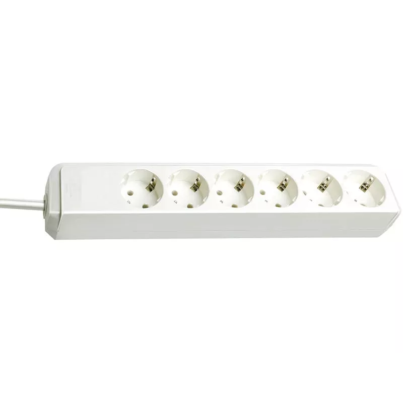 Regleta de enchufes brennenstuhl Eco-Line, 6 tomas, Blanco (1159420015)