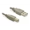 Cable USB DeLOCK 82216 USB 2.0 3 m USB A USB B gris