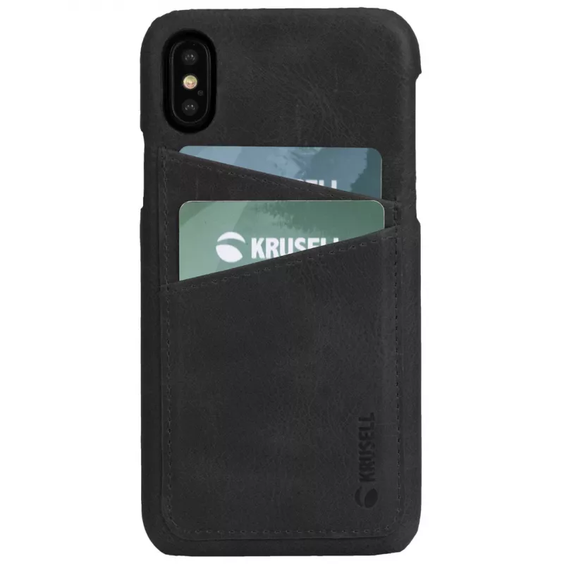 Funda Krusell Sunne 2 Card Cover iPhone XS Max Negro