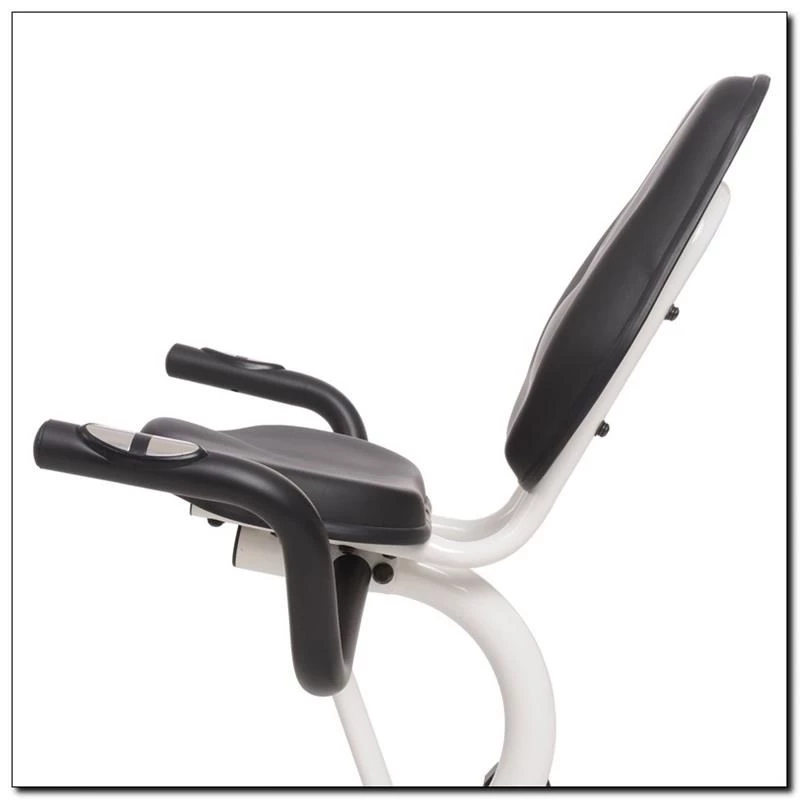 Bicicleta estática magnética horizontal blanca y verde HMS R9259