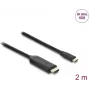 Adaptador de cable de vídeo DELOCK 80599 — USB Type-C a HDMI, 2 m, Negro