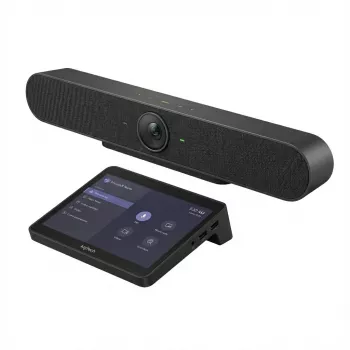 Logitech Rally Bar + Tap Cat5E Graphite Bundle para Microsoft Teams Rooms - kit para videoconferencias (barra de vídeo, controlador táctil)