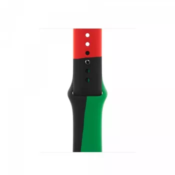 Correa Apple 44mm negro Unity Sport Band S/M negro verde rojo