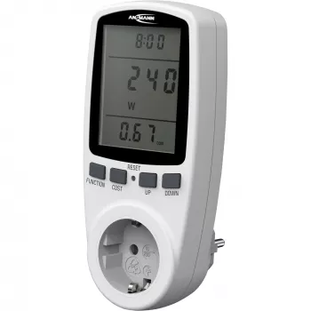 Medidor de consumo eléctrico ANSMANN APM2 120-0007 con pantalla LCD
