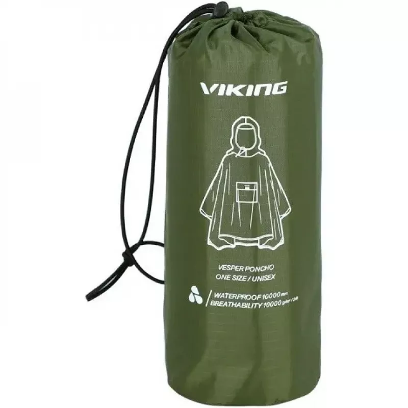 Poncho de lluvia para adultos VIKING Vesper verde