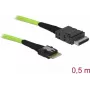 Cable SAS DeLOCK 85801 0,5 m 32 Gbit/s negro verde