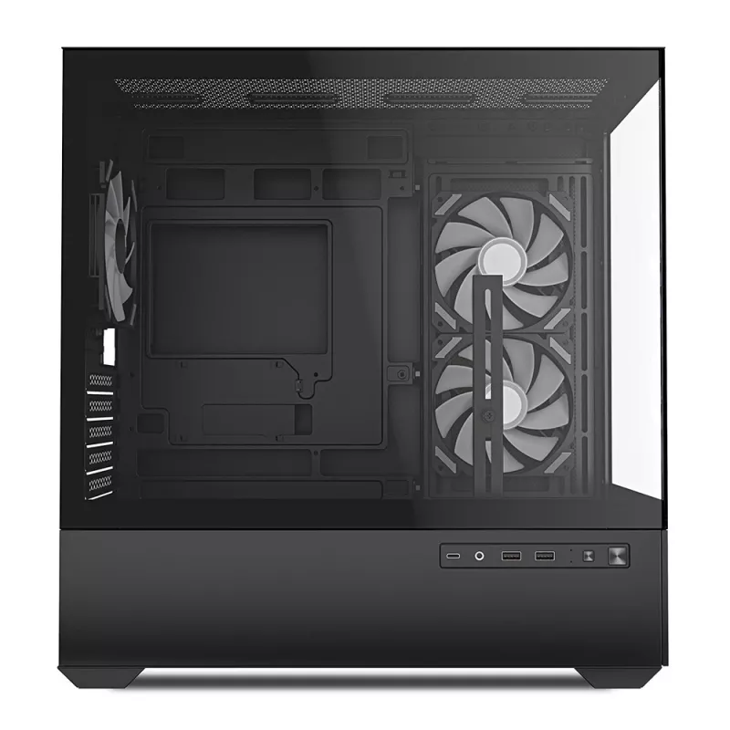 Sharkoon MK6 RGB Micro-ATX caja de PC, negra, cristal templado