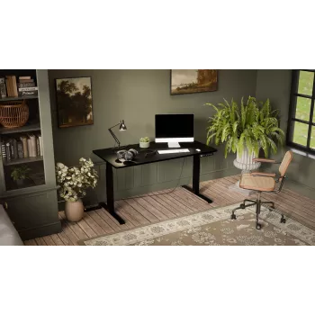 Escritorio con regulación eléctrica de altura MOON LONG 150x80x72-120 negro