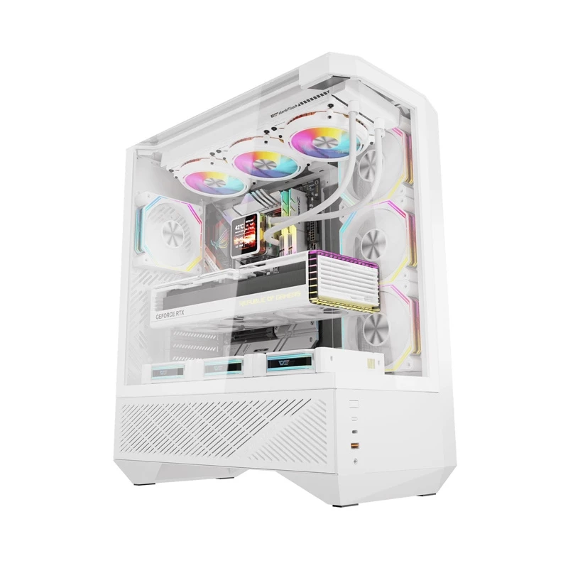 Caja de ordenador Darkflash DY460 ATX blanca