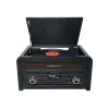 Tocadiscos muse MT-115 W — negro/dorado, 33-45-78 rpm, brazo de lectura en J, control de volumen giratorio, 240V AC
