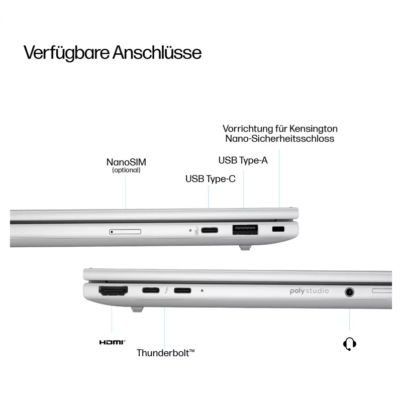 HP EliteBook 8 G1i CU5 226V/16GB/512SSD/W11 Pro 3 años de garantía (DE) - Distribución de teclado posiblemente alemán