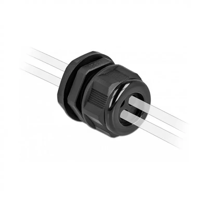 Prensaestopas DeLOCK 60373 negro plástico 2 uds.