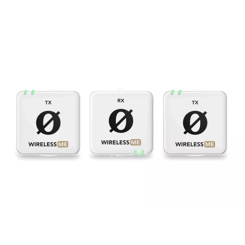RØDE Wireless ME Dual blanco - sistema de micrófono inalámbrico compacto con dos transmisores para grabaciones de dos canales