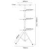 Trípode MACLEAN MCE583 altura ajustable para focos, estructura metálica, amarillo