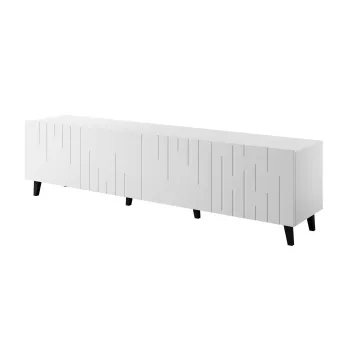 Mueble TV cama meble BARI 200x42x52 blanco mate — 200×42×52 cm
