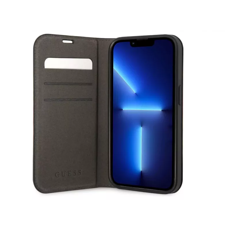 GUESS | Funda libro | Apple | iPhone 14 Pro Max | Caucho/Silicona | Negro