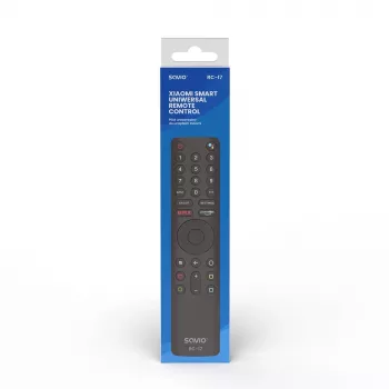 Mando a distancia TV SAVIO RC-17 IR/Bluetooth, compatible con 20 dispositivos, alcance 10 m, negro
