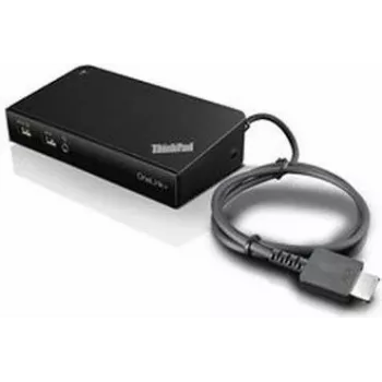 Base de acoplamiento/replicador de puertos para portátil Lenovo 40A40090IT con cable negro
