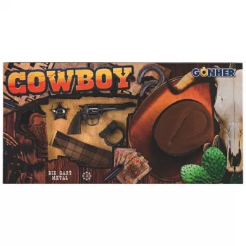 Set cowboy de juguete Pulio Modelo 155880/0 con sombrero — accesorio Gonher