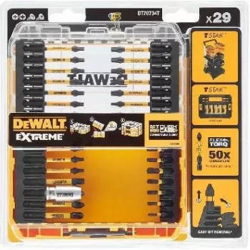 Juego de puntas de destornillador DeWALT DT70734T-QZ 29 uds.