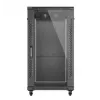 Armario rack LANBERG FF01-6222-12B 22U 600x1200 mm negro con puertas frontal y trasera de cristal