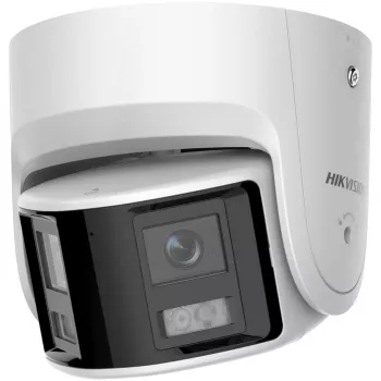 Cámara de vigilancia IP Hikvision DS-2CD2346G2P-ISU/SL 4MP turret, objetivo 2,8 mm, campo de visión 180°, IR 30 m, IP67, PoE/DC