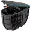 Caja de manguera Undercover RollUp M, 20 metros, enrollador de manguera negro/turquesa